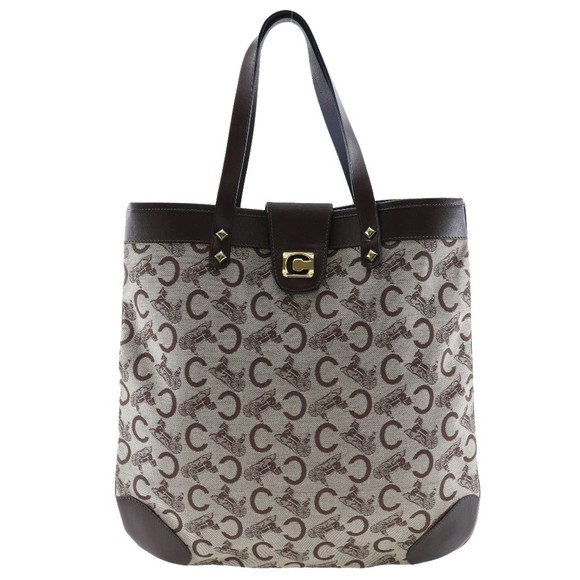 Céline C Brown Canvas tote - Picture 1 of 8